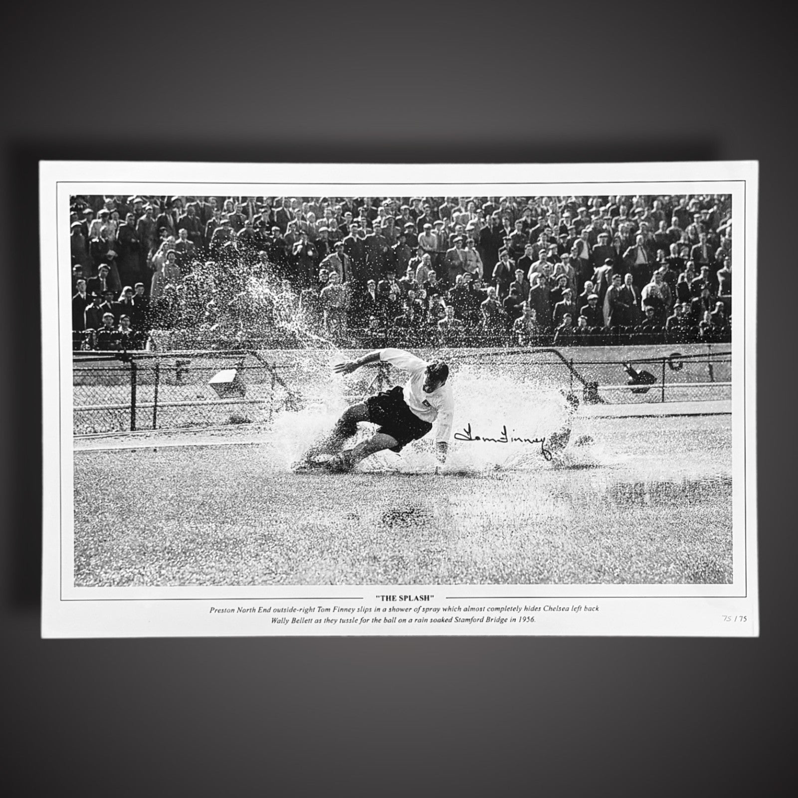 Tom Finney Signed Preston North End Photo: 1956 £250