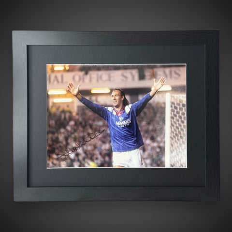FRAMED Mark Hateley Hand Signed 16x12 Rangers Photo £450