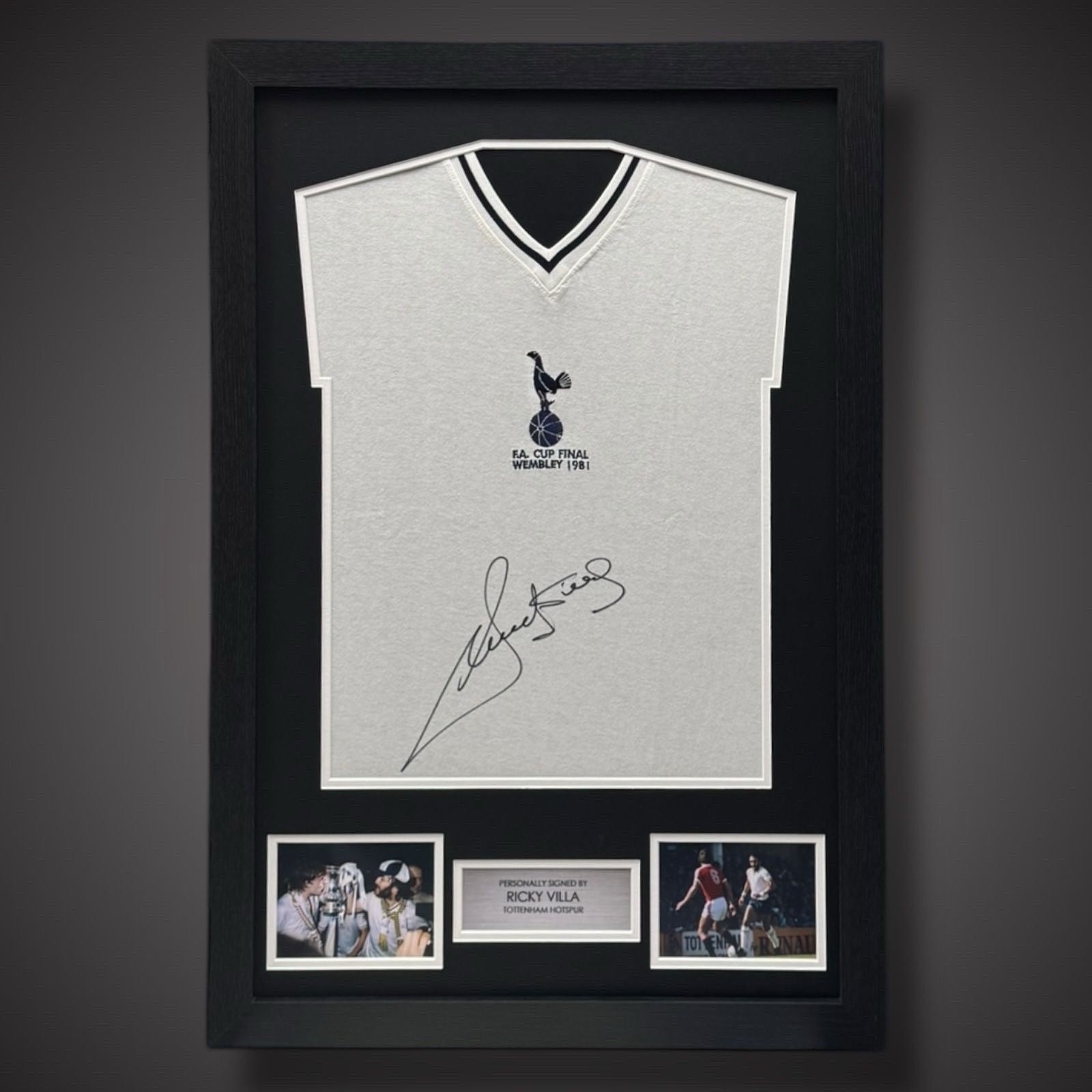 Ricky Villa Hand Signed And Framed Tottenham Hotspur Shirt 1981 £1990
