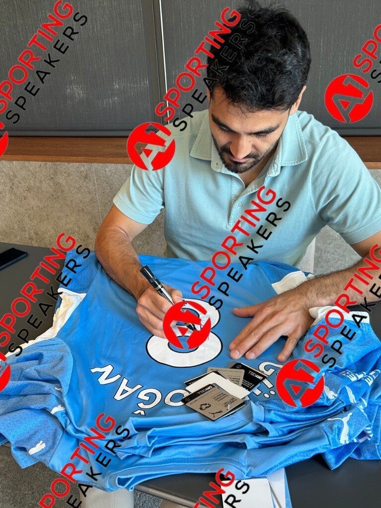 Manchester City Silva & Gundogan 2 Signed Shirts 1 Great Deal £349 With COA1