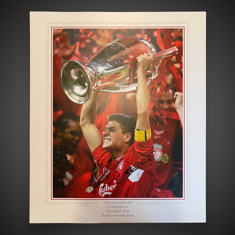 Steven Gerrard Giant 24x20 Signed  Liverpool Pic  2005 Champions League Win  £990
