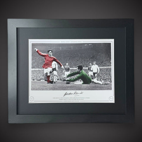 FRAMED Gordon Banks Hand Signed Photo £49 16X120