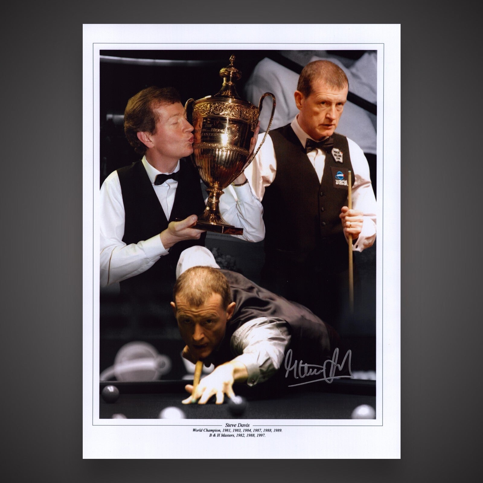 Steve Davis Hand Signed 16x12 Photograph £29.990