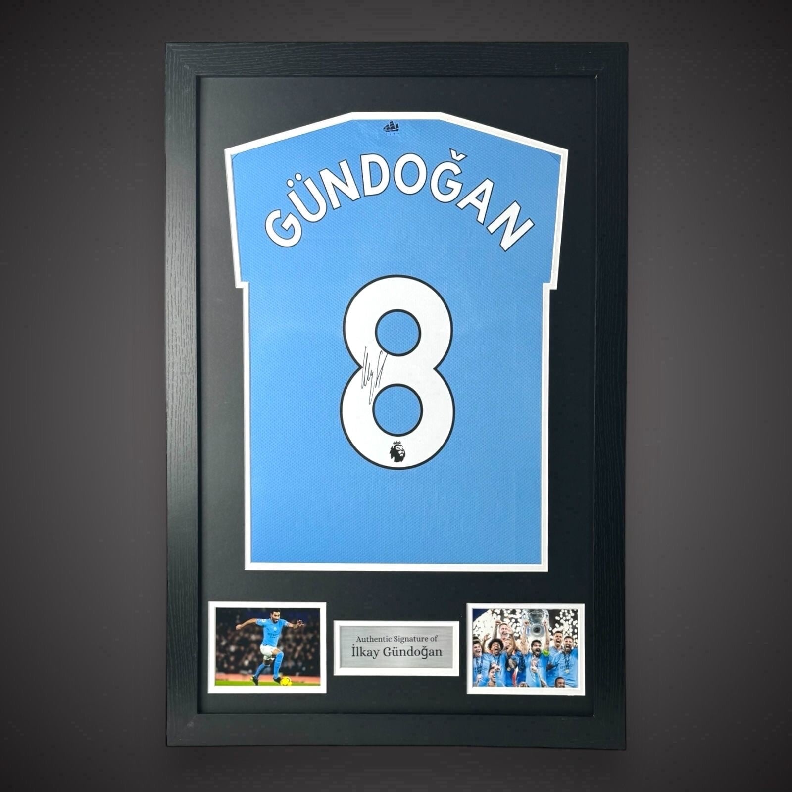 Framed Manchester City  Ilkay Gundogan Hand Signed Football Shirt 22/23 £2990