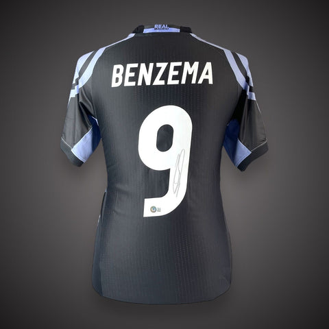 Karim Benzema Signed Real Madrid Shirt - 2016-2017 Third Kit Number 9 £2490