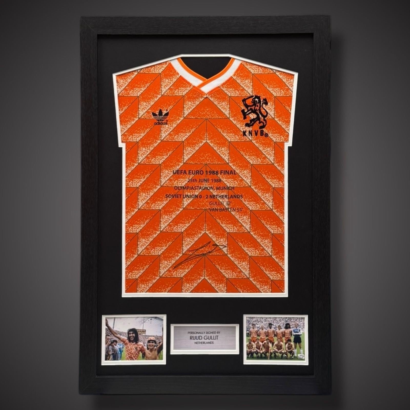 Ruud Gullit Hand Signed & Framed Netherlands Football Shirt With COA £2990