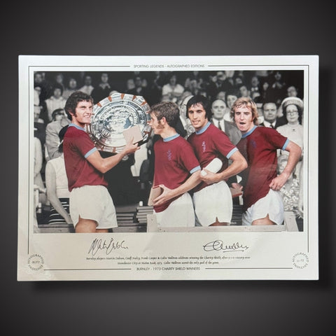 Martin Dobson & Colin Waldron Signed Burnley Photo £250