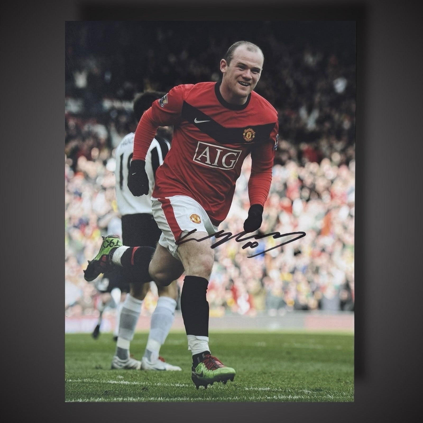 16x12 Inches - Wayne Rooney Manchester United Signed Photo With COA £450