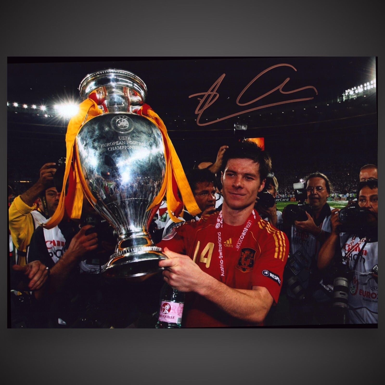Spain- Xabi Alonso Hand Signed 16x12 Inches  Photo With COA £49.990