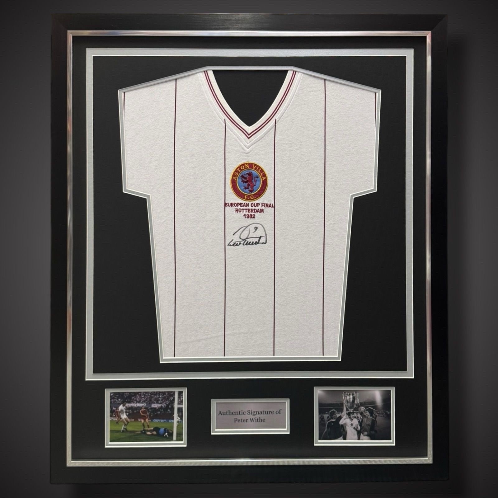 Peter Withe Hand Signed Aston Villa Framed Shirt With COA £2990