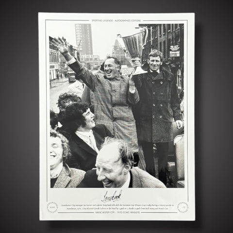 FRAMED Manchester City-1970 ECWC Winners -  Tony Book Signed Photo £45 16X121