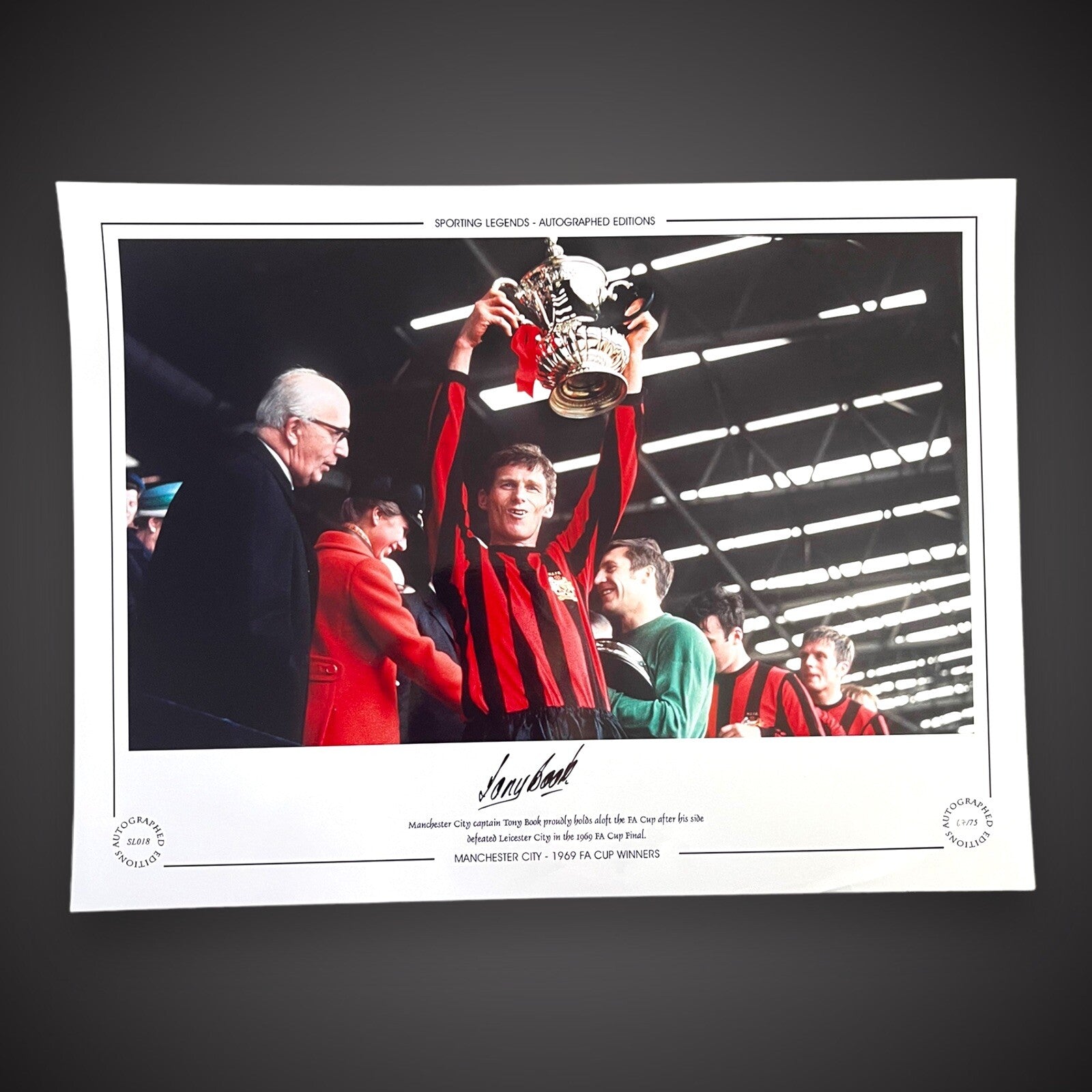 Manchester City 1969 FA Cup Winners- Tony Book Signed Photo £250