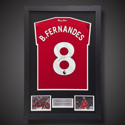 Bruno Fernandes Hand Signed And Framed Manchester United Shirt With COA £3490
