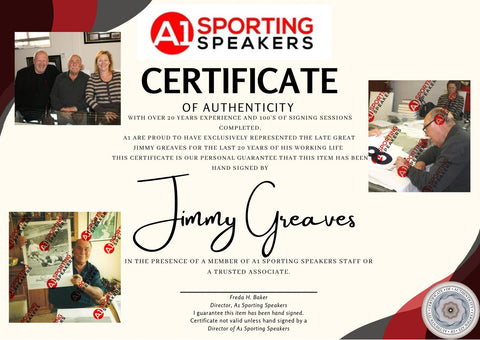 FRAMED Jimmy Greaves Signed Photo Spurs Legend £455
