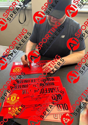 Wayne Rooney & Eric Cantona Signed And Framed Street Sign Manchester United £2996