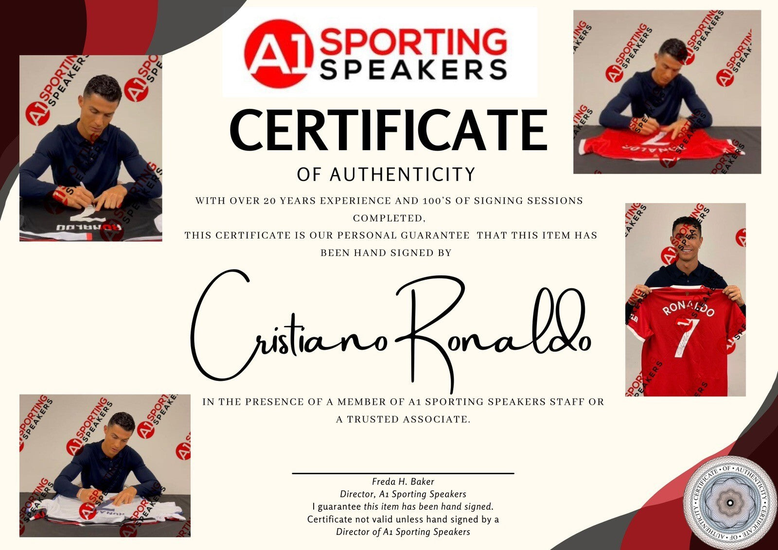 Cristiano Ronaldo Hand Signed And Framed Manchester United Football Shirt £6503