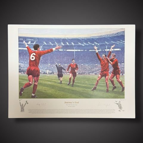 Roger Hunt & Ian St John Signed Liverpool Art Print Journey’s End £59.990