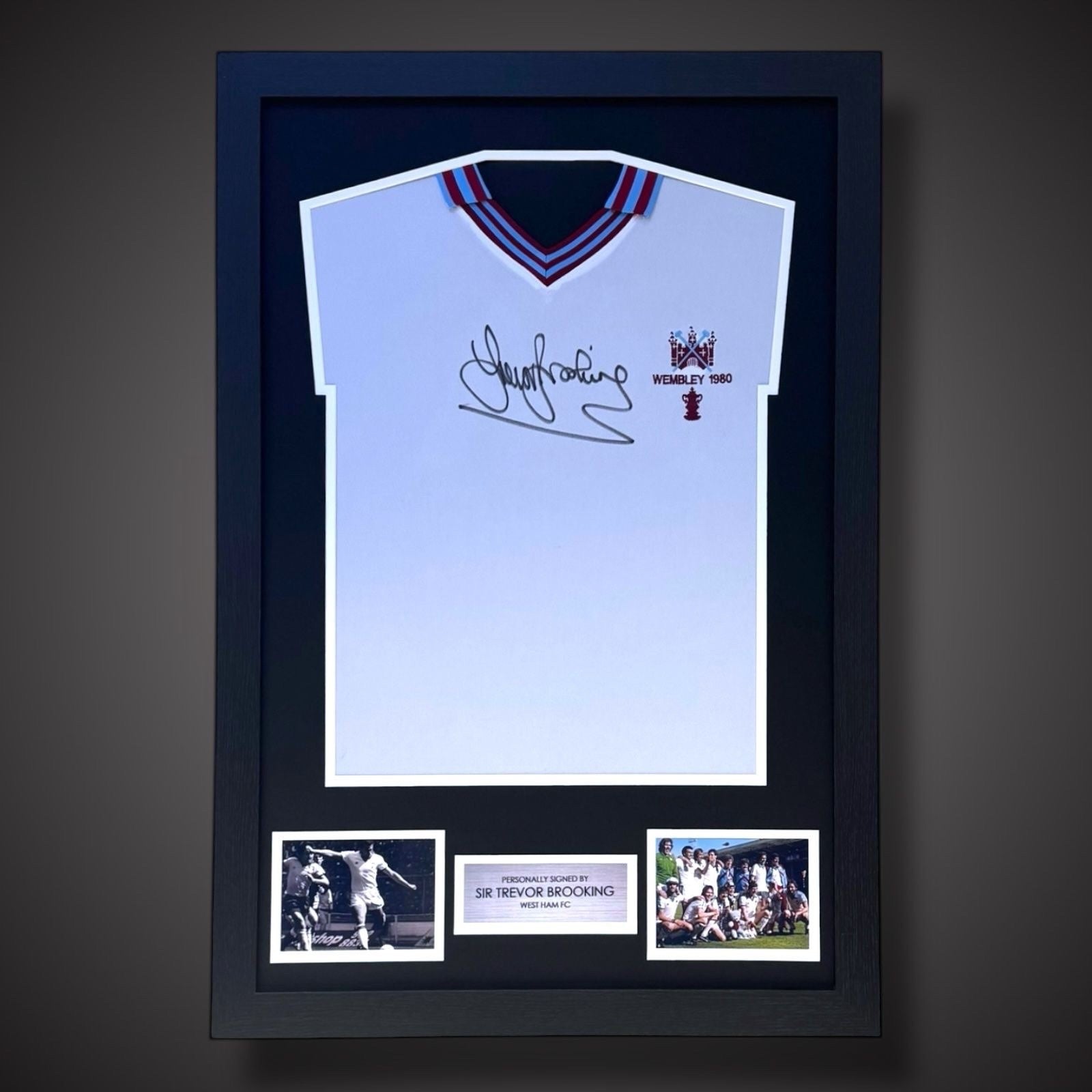 Framed Trevor Brooking West Ham 1980 FA Cup Winners Shirt With COA £2490