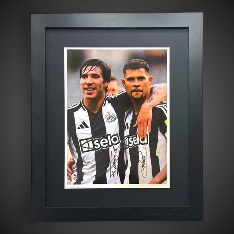 Newcastle - Bruno Guimarães & Sandro Tonali Hand Signed Photo £199 With COA0