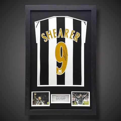 Alan Shearer Hand Signed Framed Newcastle Football Shirt With COA  £3250