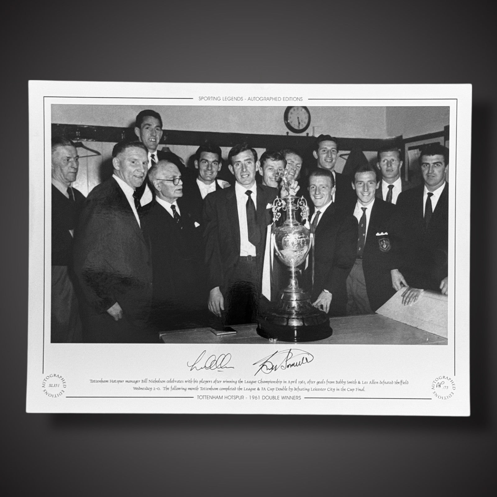 Tottenham Hotspur 1961- Les Allen and Bobby Smith Signed Photo £29.990