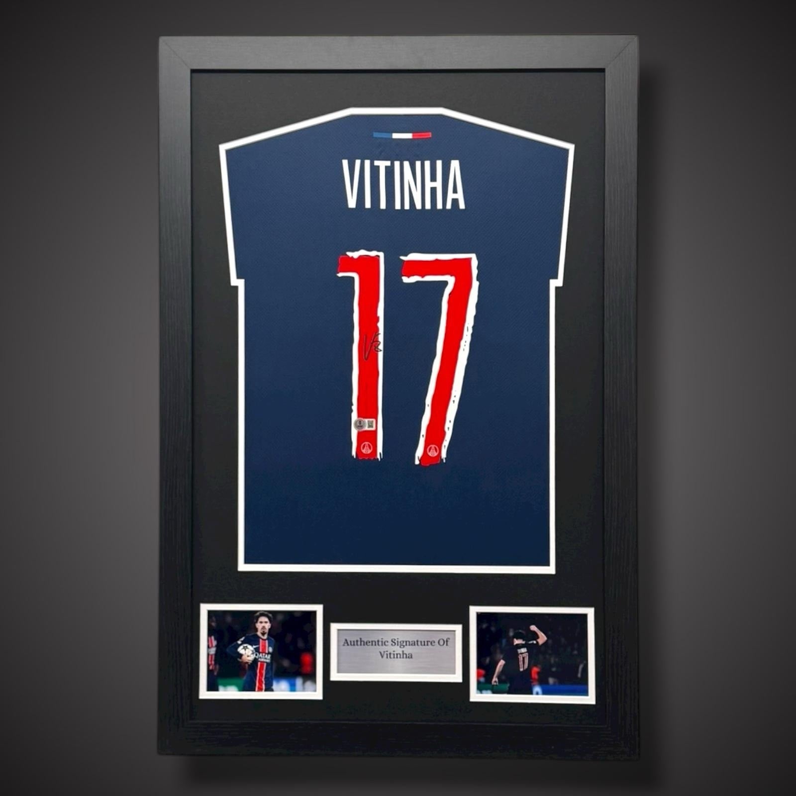 Vitinha Hand Signed And Framed Paris Saint-Germain Football Shirt £3490