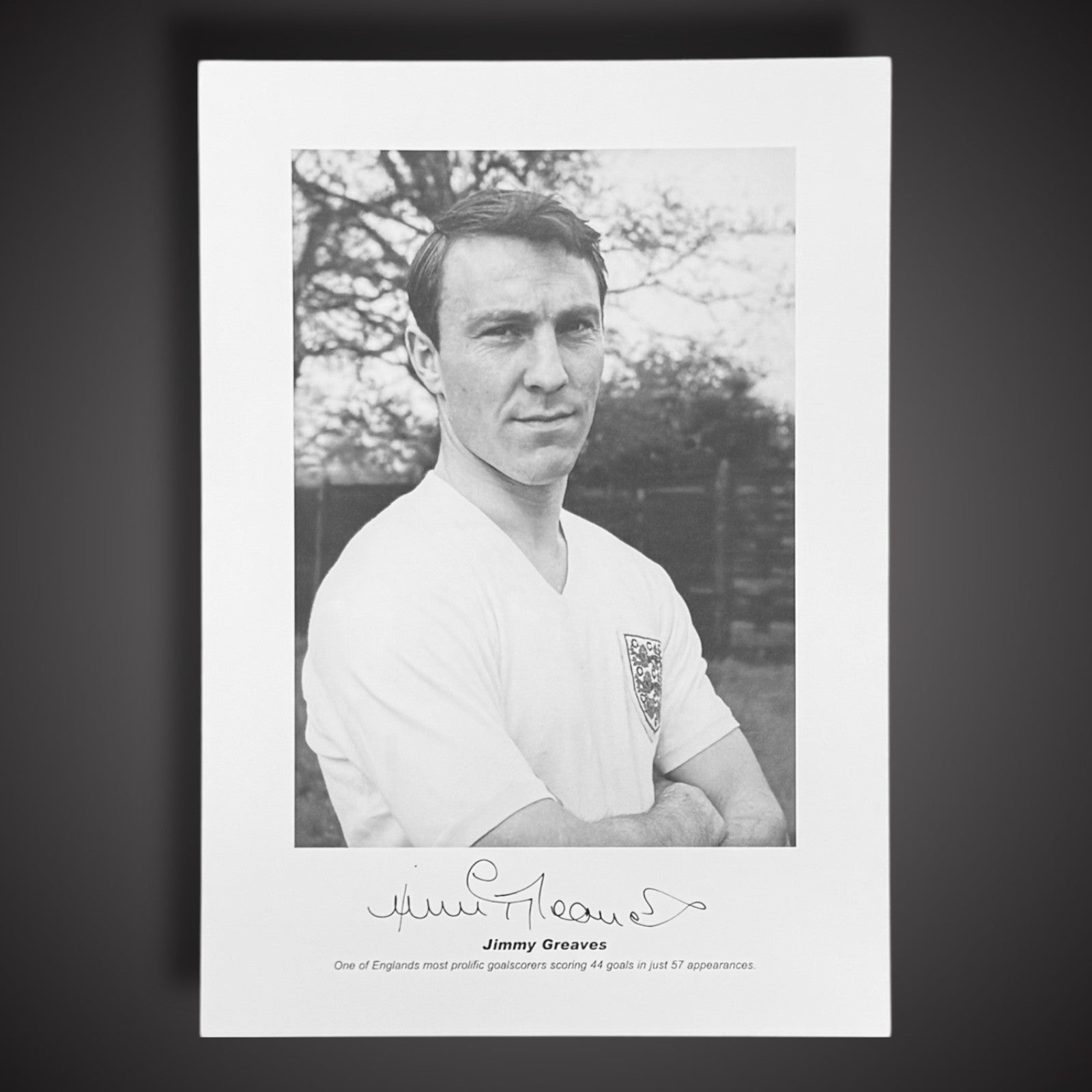 FRAMED Jimmy Greaves Signed England Photograph With COA Only £451