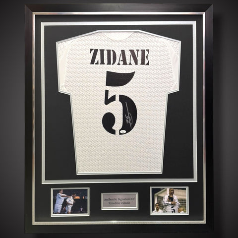 Deluxe Framed Zinedine Zidane  Signed  Real Madrid Football Shirt COA £7990