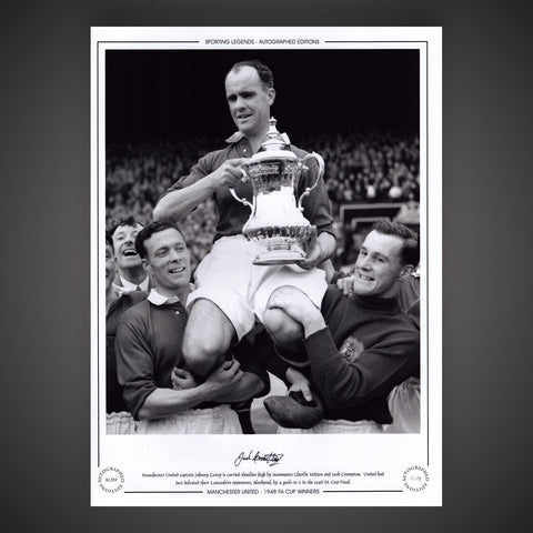 Manchester United 1948 FA Cup Winners Jack Crompton Hand Signed Photo £25 12X180