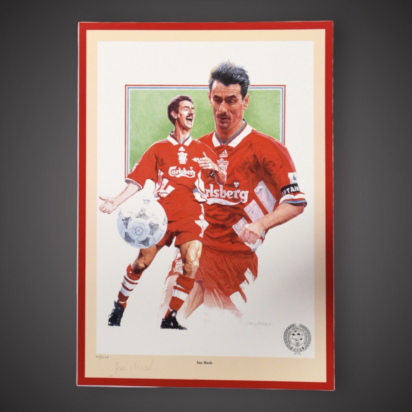 Ian Rush LIVERPOOL Art Print SUPERB QUALITY Ltd Edition COA £350