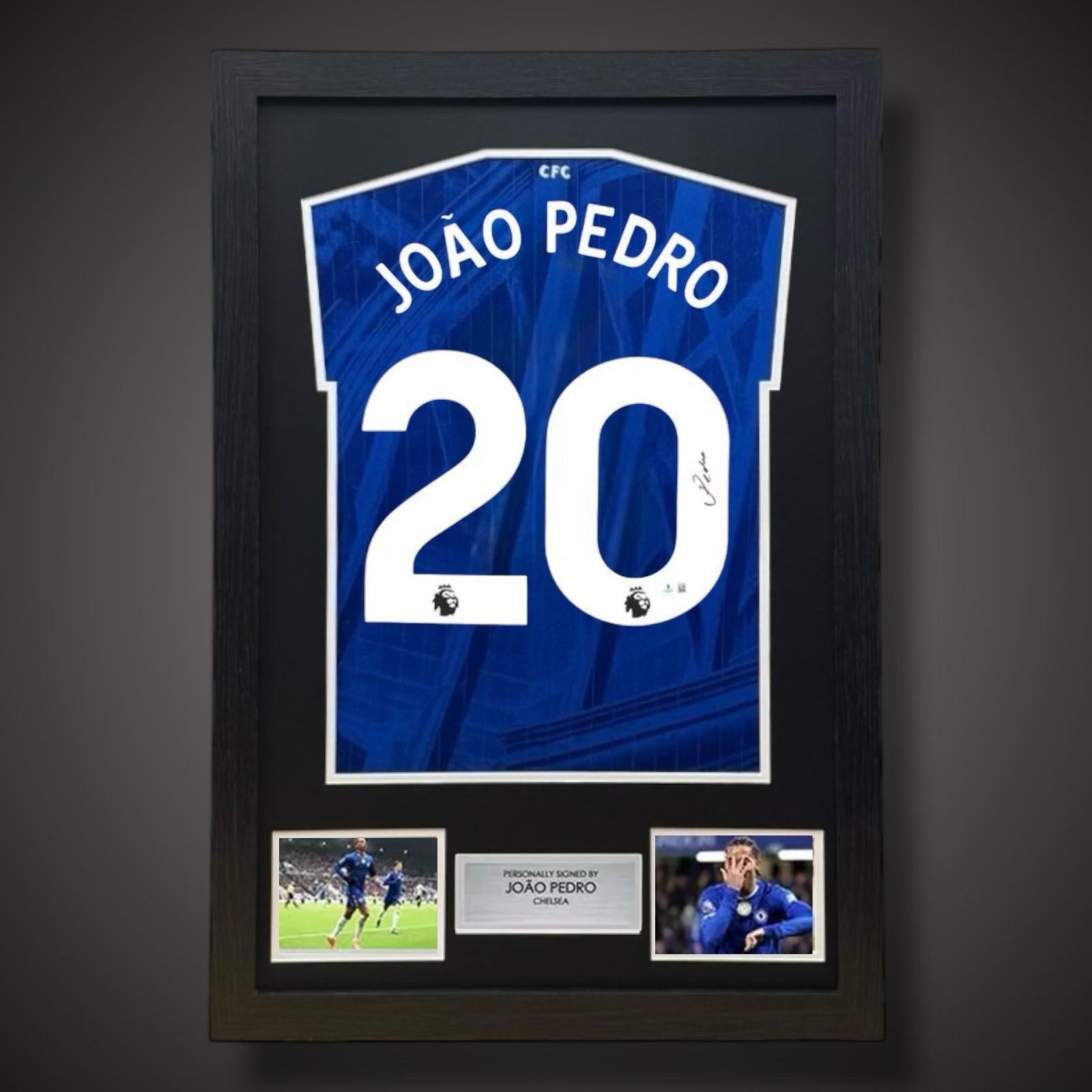 Joao Pedro Hand Signed And Framed Chelsea Football Shirt With COA £2990