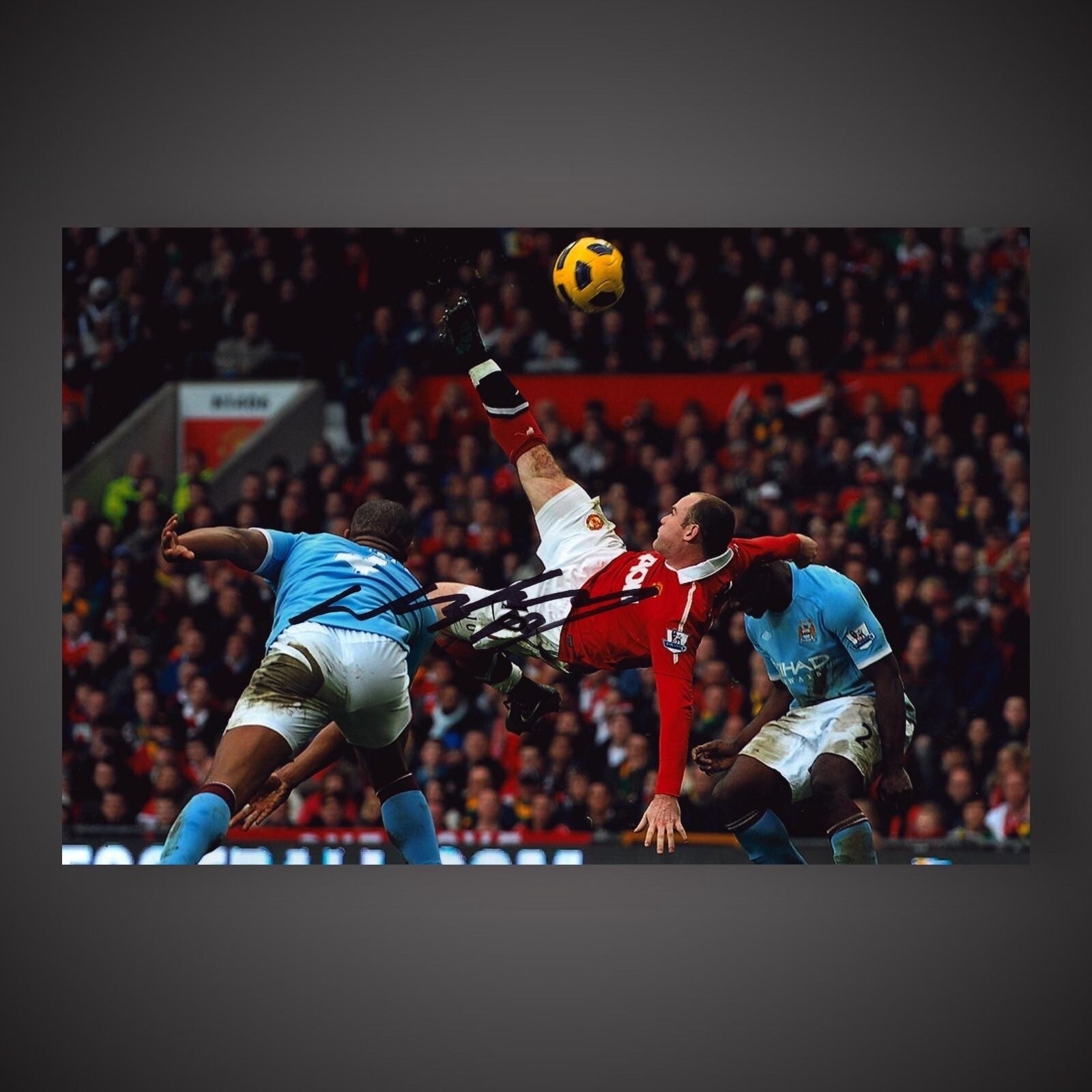 Wayne Rooney Hand Signed Manchester United Photo 12 X 8 With COA £450