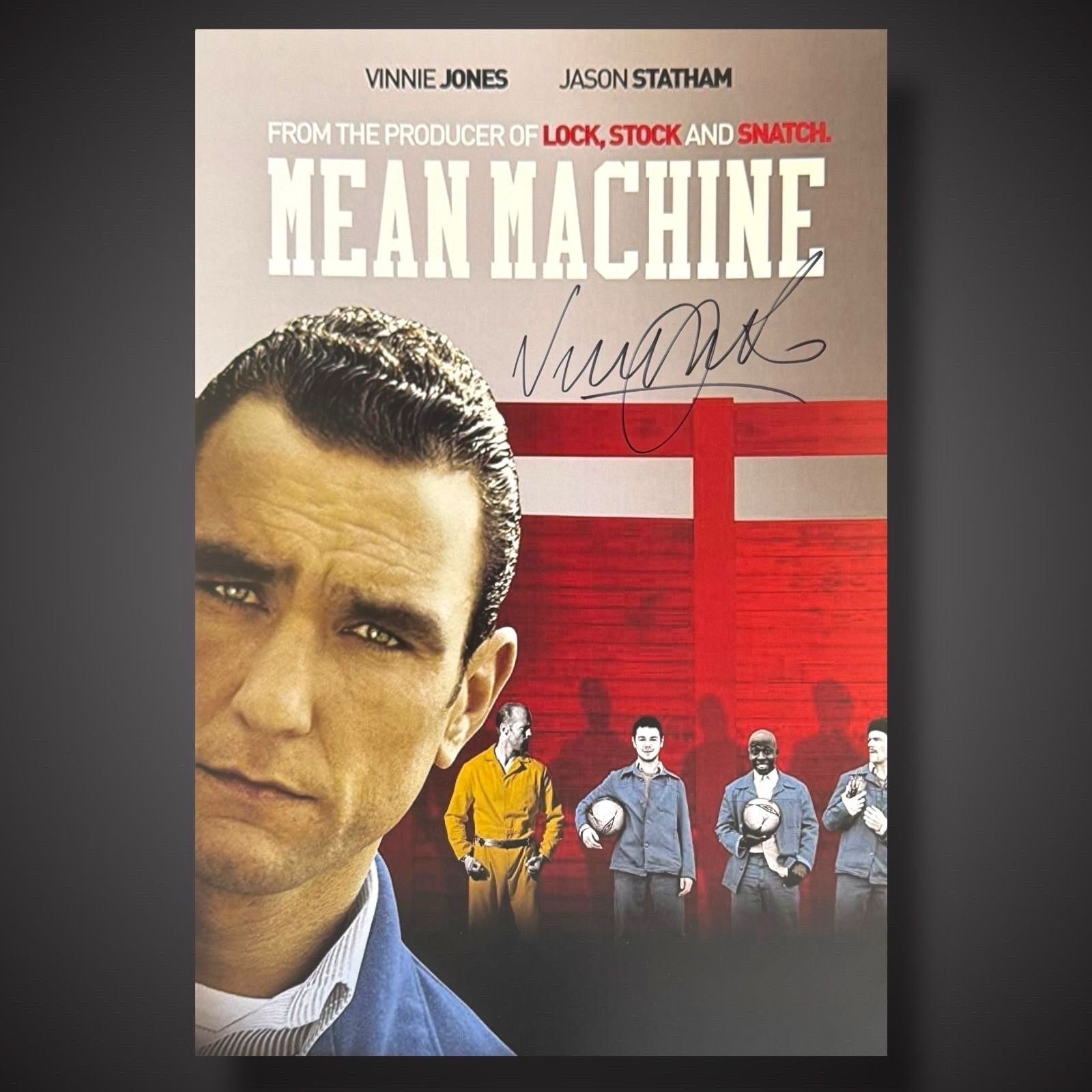Vinnie Jones Hand Signed Movie Poster Photograph “Mean Machine’ £29.990