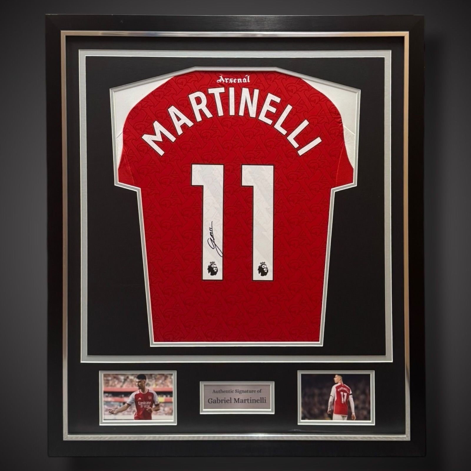 Gabriel Martinelli Signed & Deluxe  Framed Arsenal Football Shirt With COA £3990