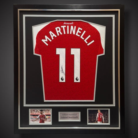Gabriel Martinelli Signed & Deluxe  Framed Arsenal Football Shirt With COA £3990