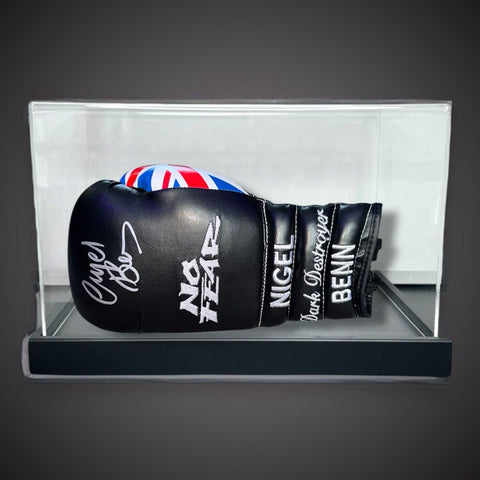 Nigel Benn ‘Dark Destroyer’ Signed Boxing Glove With COA  Ina. Acrylic Case £1990