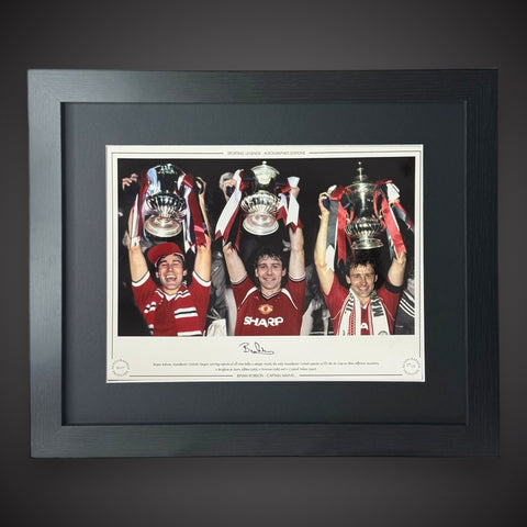 Framed Bryan Robson- Manchester United Signed Photo £44.99 16X200