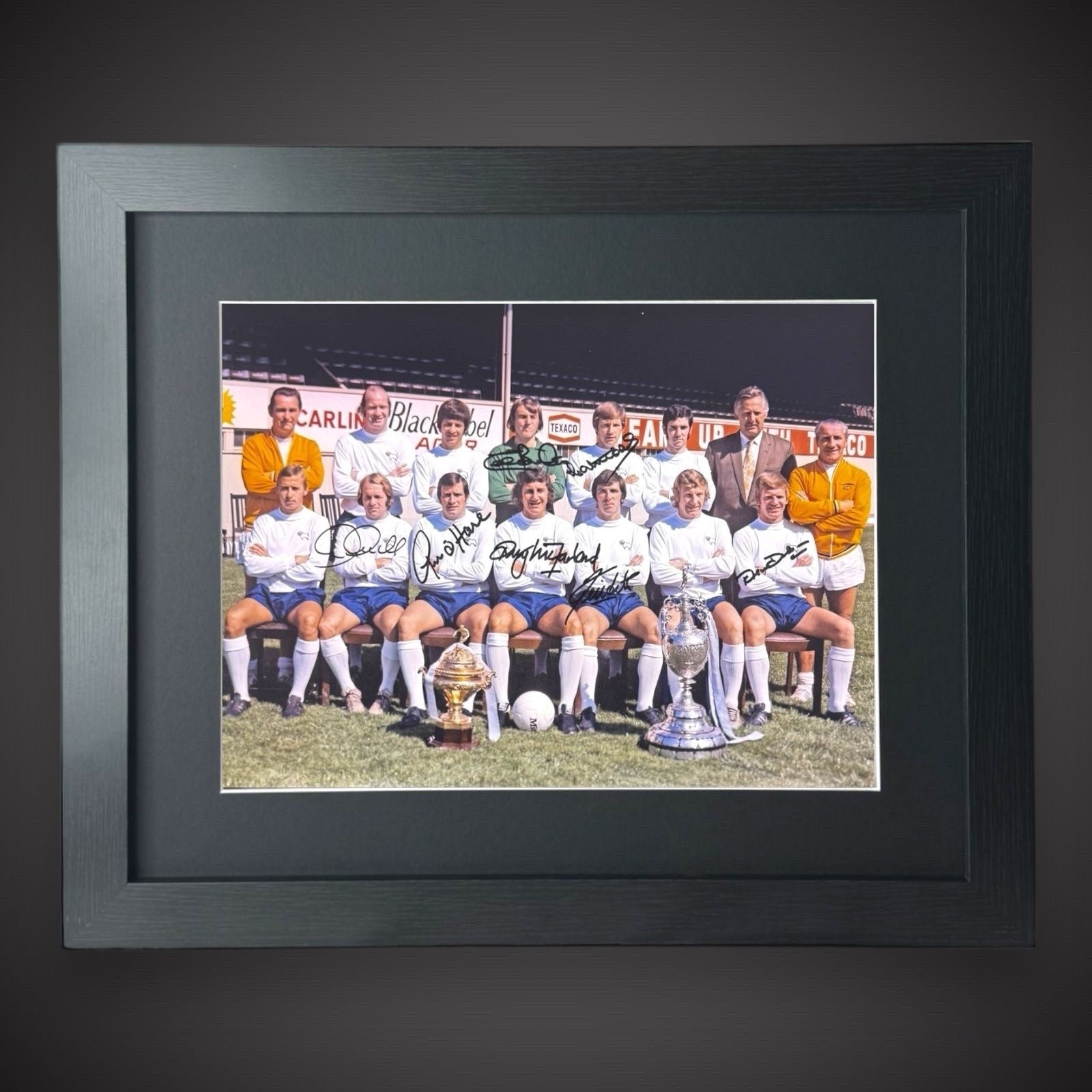 Derby County 1971/72 First Division Champions team Signed By 7 Photo Framed £1450