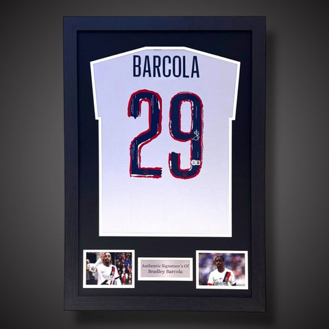 Bradley Barcola Paris Saint-Germain (PSG)  Framed Football Shirt With COA £3490