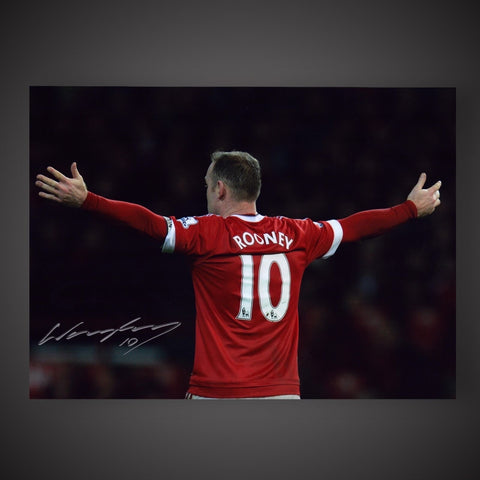 Manchester United Wayne Rooney Hand Signed 16x12 Size Photograph With COA £39.990