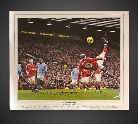WAYNE ROONEY 4 SIGNED BIG PHOTOS FROM HIS EXCLUSIVE SIGNINGS WITH US 4 COAs £1202