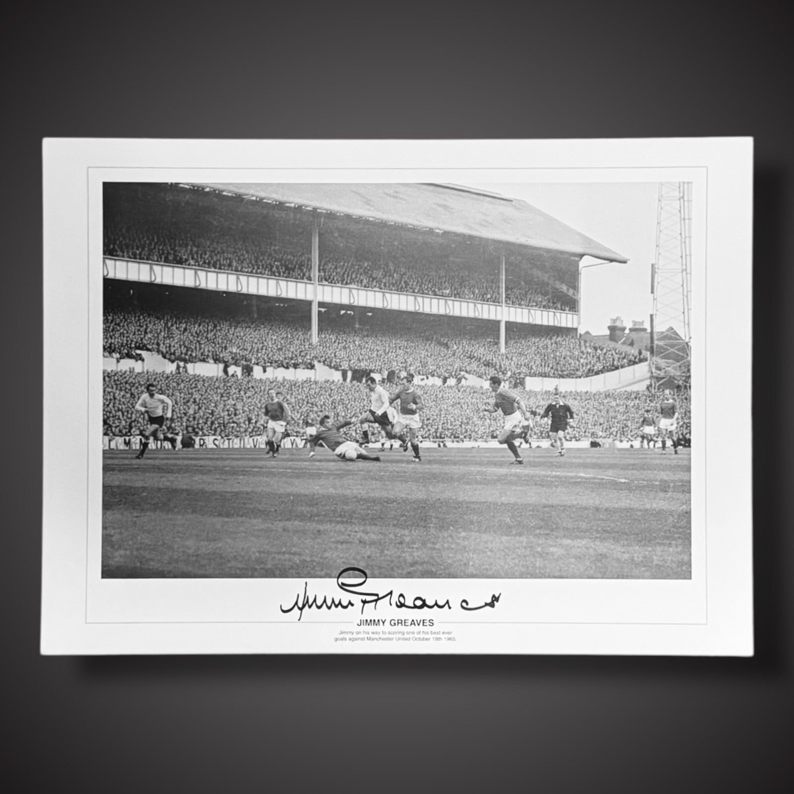 Jimmy Greaves Hand Signed Photo £25 ENGLAND HAT TRICK V SCOTLAND COA A20