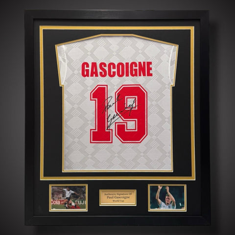 Paul Gascoigne Signed & Framed England 1996 Shirt COA £390 - World Cup0