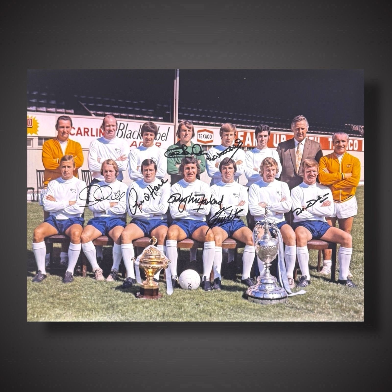 Derby County 1971/72 First Division Champions team Signed By 7 Photo £99 16X120