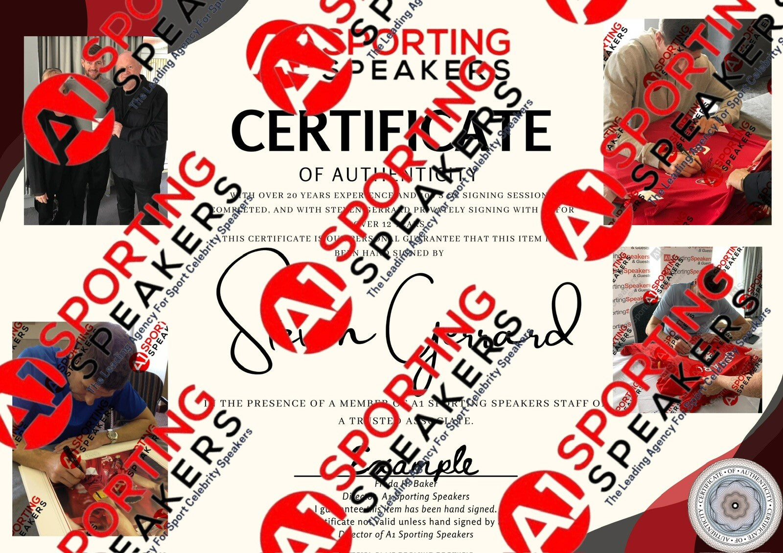 Framed Steven Gerrard Modern Hand Signed Liverpool Shirt With COA £1851