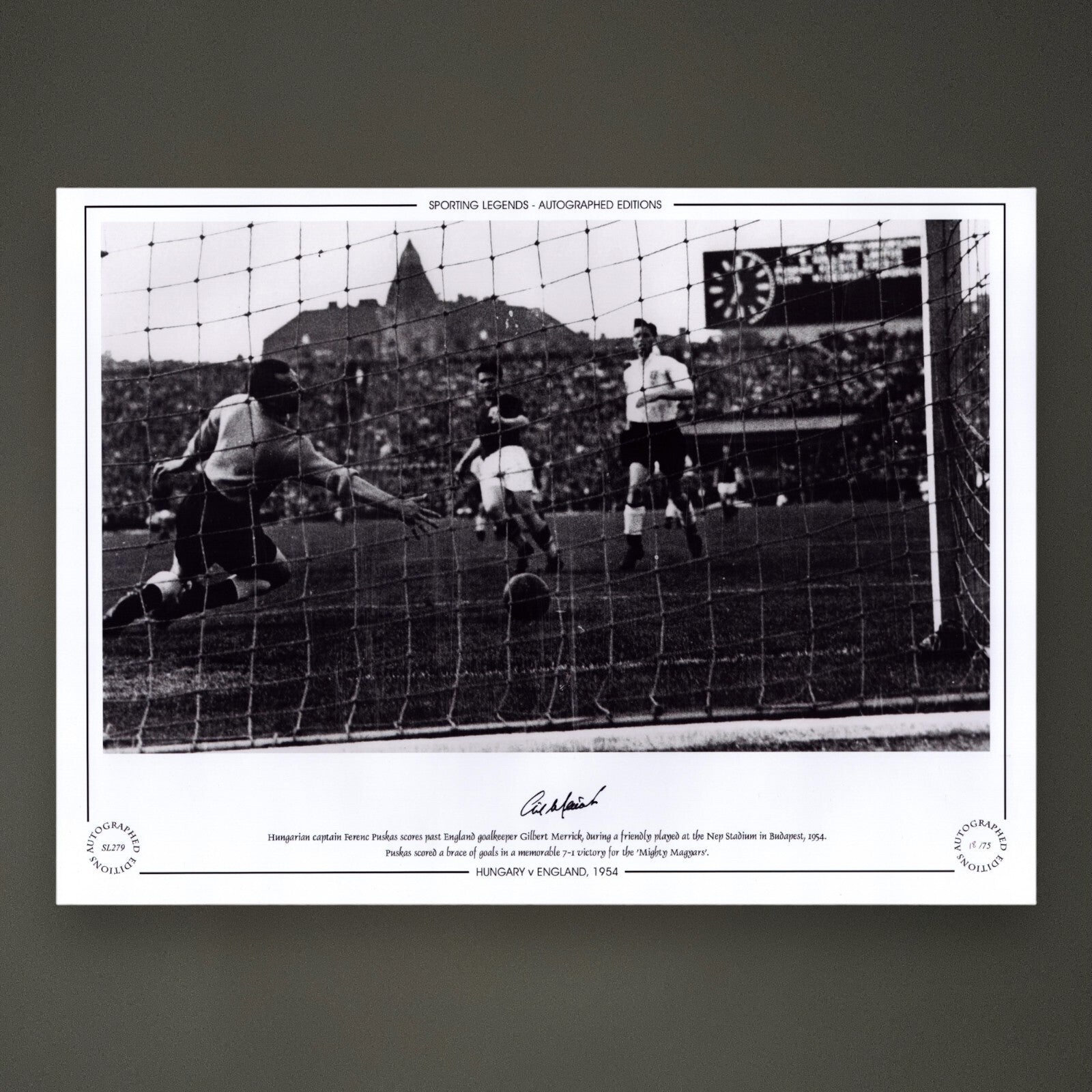 Gilbert Merrick Signed Hungry V England 1954 Photo £19.990