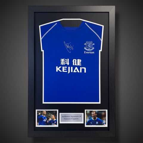 Framed Duncan Ferguson Hand Signed Everton Football Shirt £1990