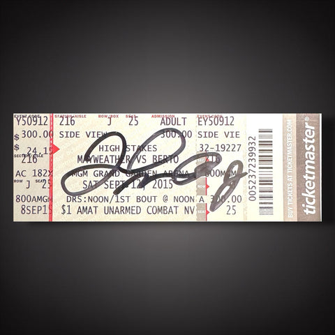 Floyd Money Mayweather Vs Guerrero Fight Ticket Hand Signed £549 With COA0
