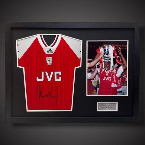 Ian Wright Arsenal Legend Signed And Pano Framed Football Shirt   £2990