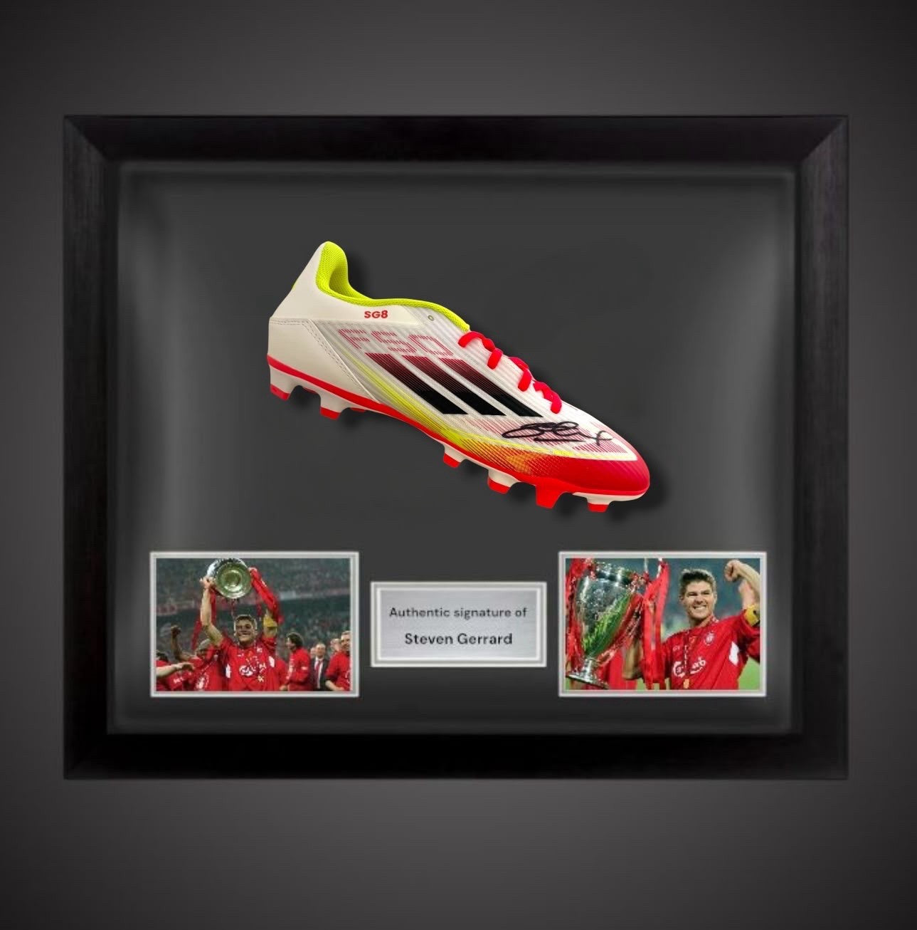 Steven Gerrard “SG8” Hand Signed Dome Frame Football Boot- Liverpool £2700